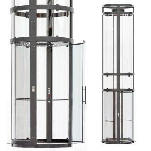 Energy Saving Panoramic Sightseeing Elevator Custom Curved Glass Design