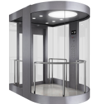 Curved Glass Panoramic Elevator 360 Wide View Sightseeing Lift